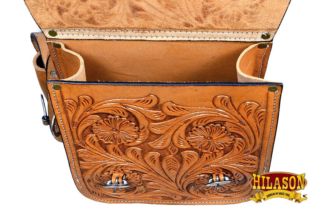 Tan Leather Horse Saddle Bag G5298