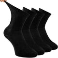 4 Pack Non-binding Cotton Crew Socks Z328