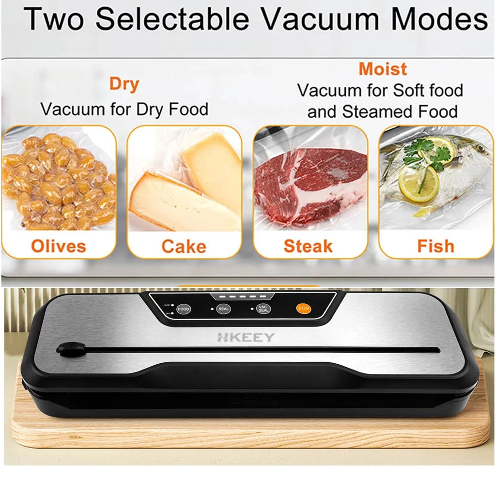 Food Vacuum Sealer Machine with 2 Rolls Vacuum Sealer Bags X96137