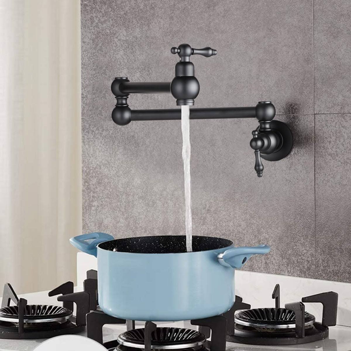 Blue Wall Mount Pot Filler Faucet A69330