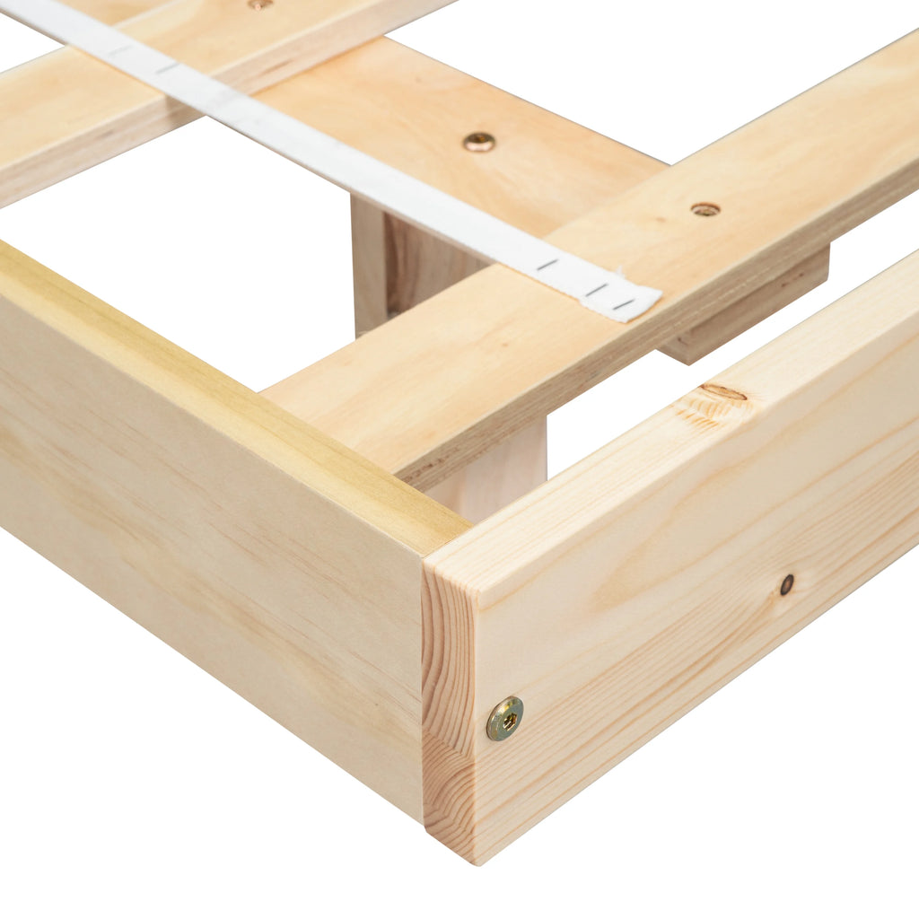 White Full Size Floating Bed Frame with LED Lights V5728