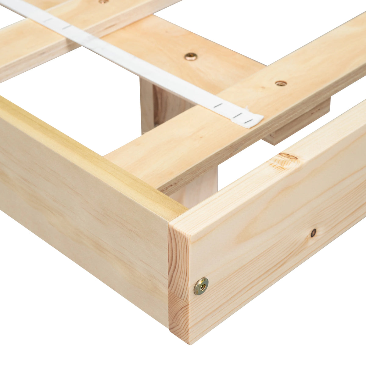 White Full Size Floating Bed Frame with LED Lights V5728