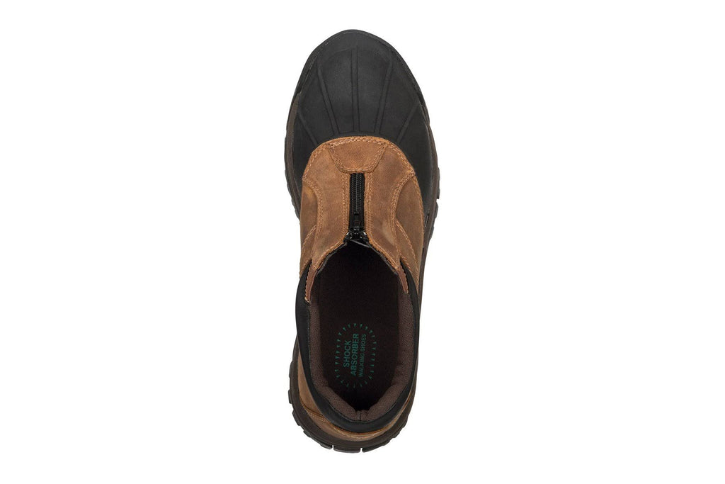 Brown Ankle Zip Boots Q377