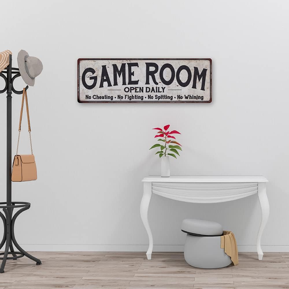 Vintage Retro Gamer Wall Sign 8 x 24 Metal M2278