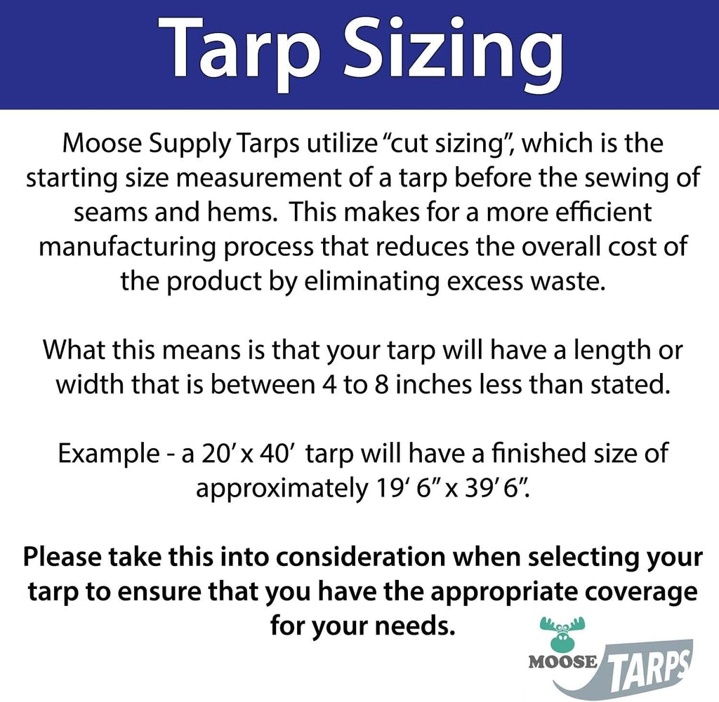 10' x 20' Water Resistant Reversible Blue/Silver Medium Duty Tarp R7424