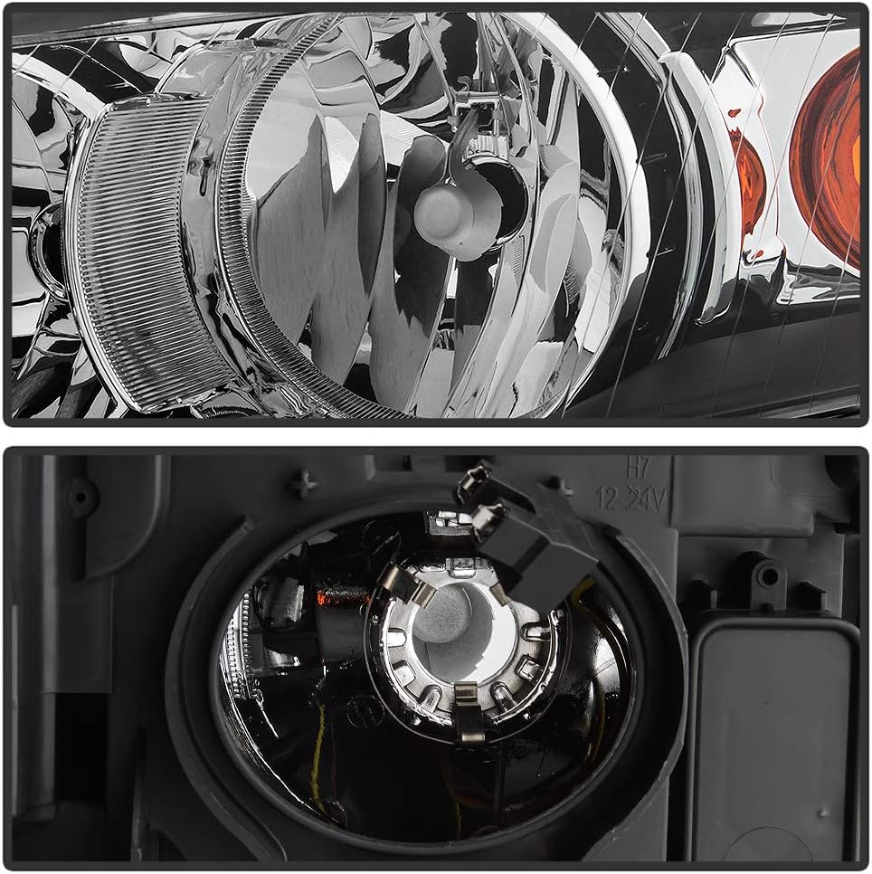 Black OE Style Headlights Headlamps Assembly Pair X258673