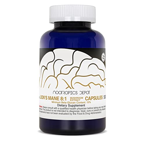 Lions Mane Mushroom Capsules 500mg 60 Count Q64901