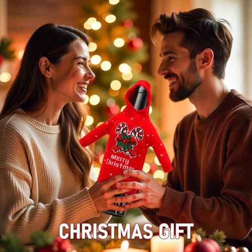 3Pcs Christmas Wine Bottle Covers Knitted Hoodie H299
