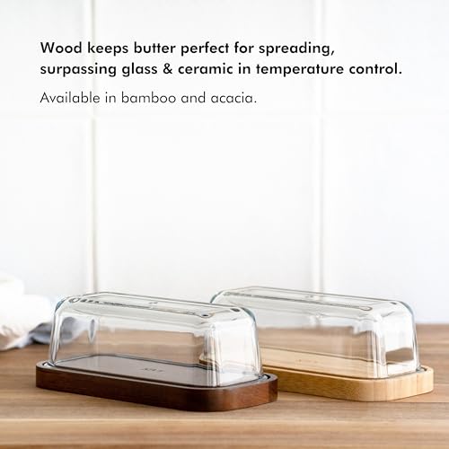 Glass butter dish with airtight lid V56688
