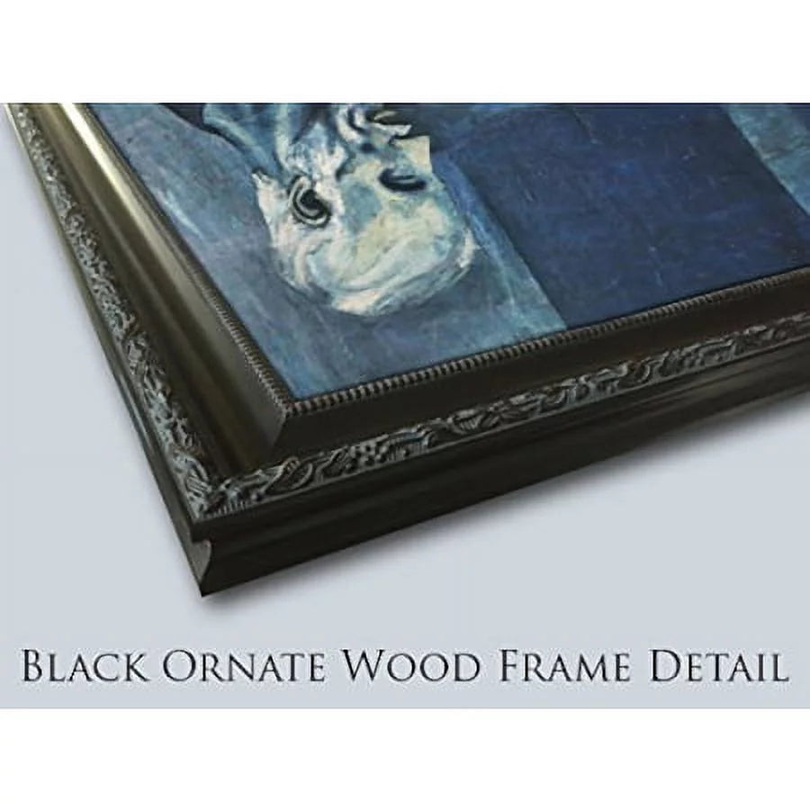 Black Ornate Wood Framed Art Print A512