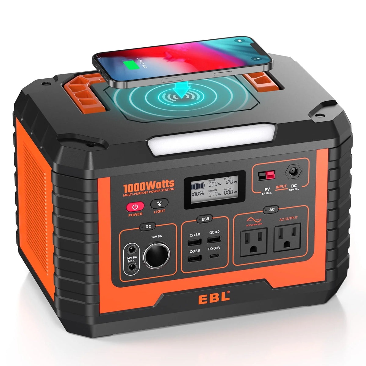 1000W 999Wh Portable Power Station A7036