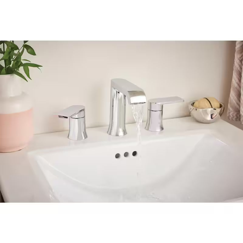 8 in. Widespread Double Handle Bathroom Faucet in Chrome 2-Pack J768194