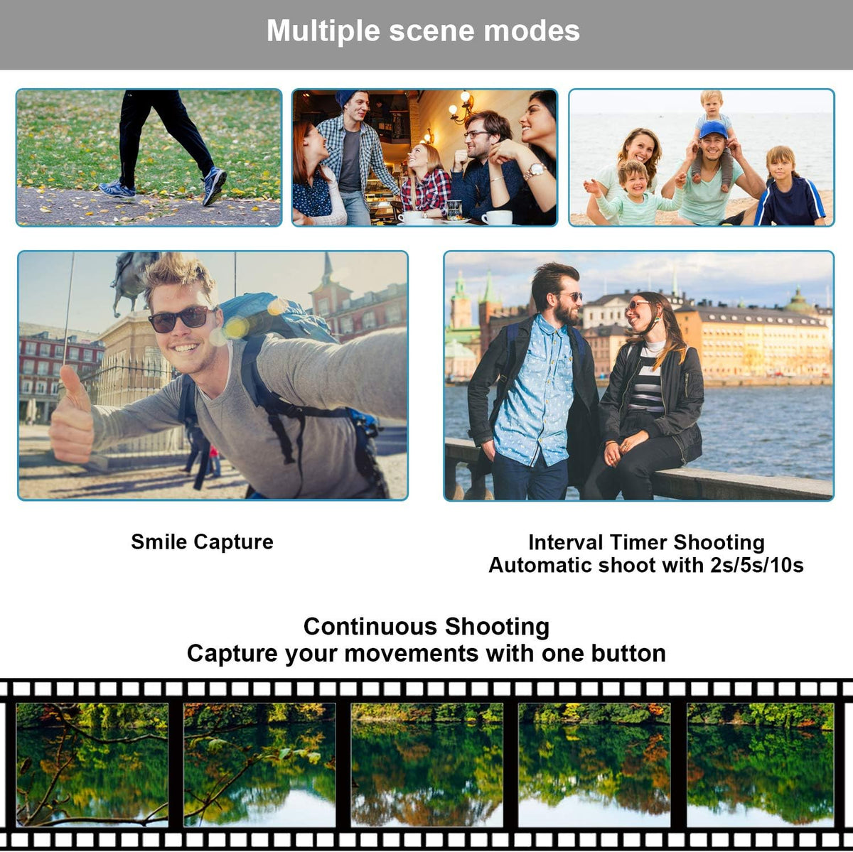 FHD 1080p Vlogging Camera Recorder 2.7 Inch 270 Degree Rotation LCD Video Camera, Pack of 2 X78739