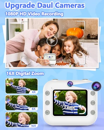 Instant Print Camera for Kids with 32GB SD Card Purple F838885