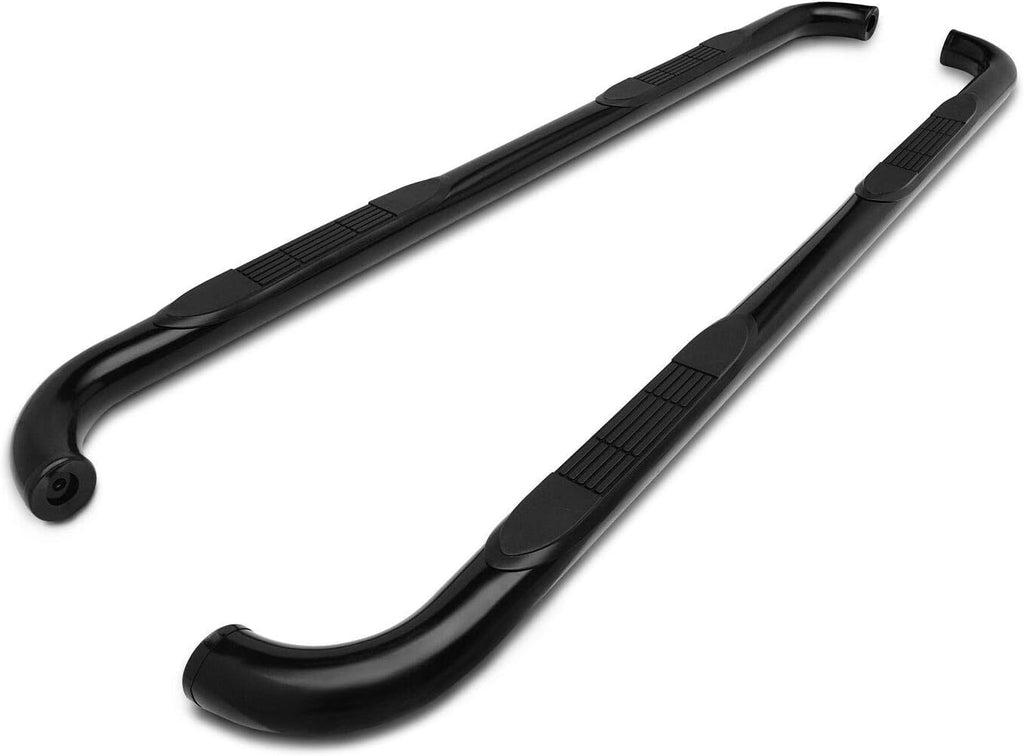 Black Side Bars Nerf Bars for Chevy Silverado GMC Sierra Crew Cab Truck 2pcs Z447