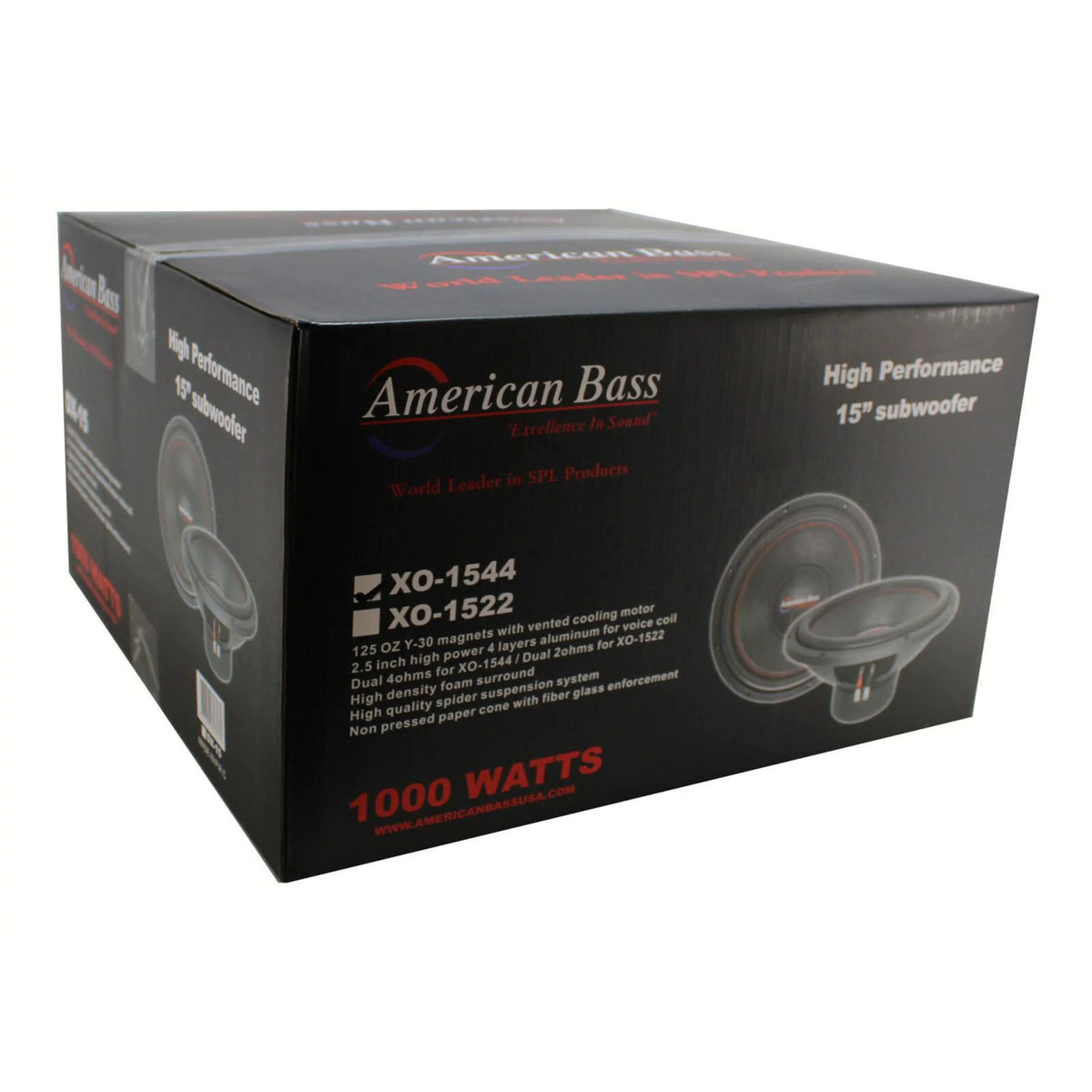 15" 1000W 4 Ohm DVC Car Subwoofer A8786