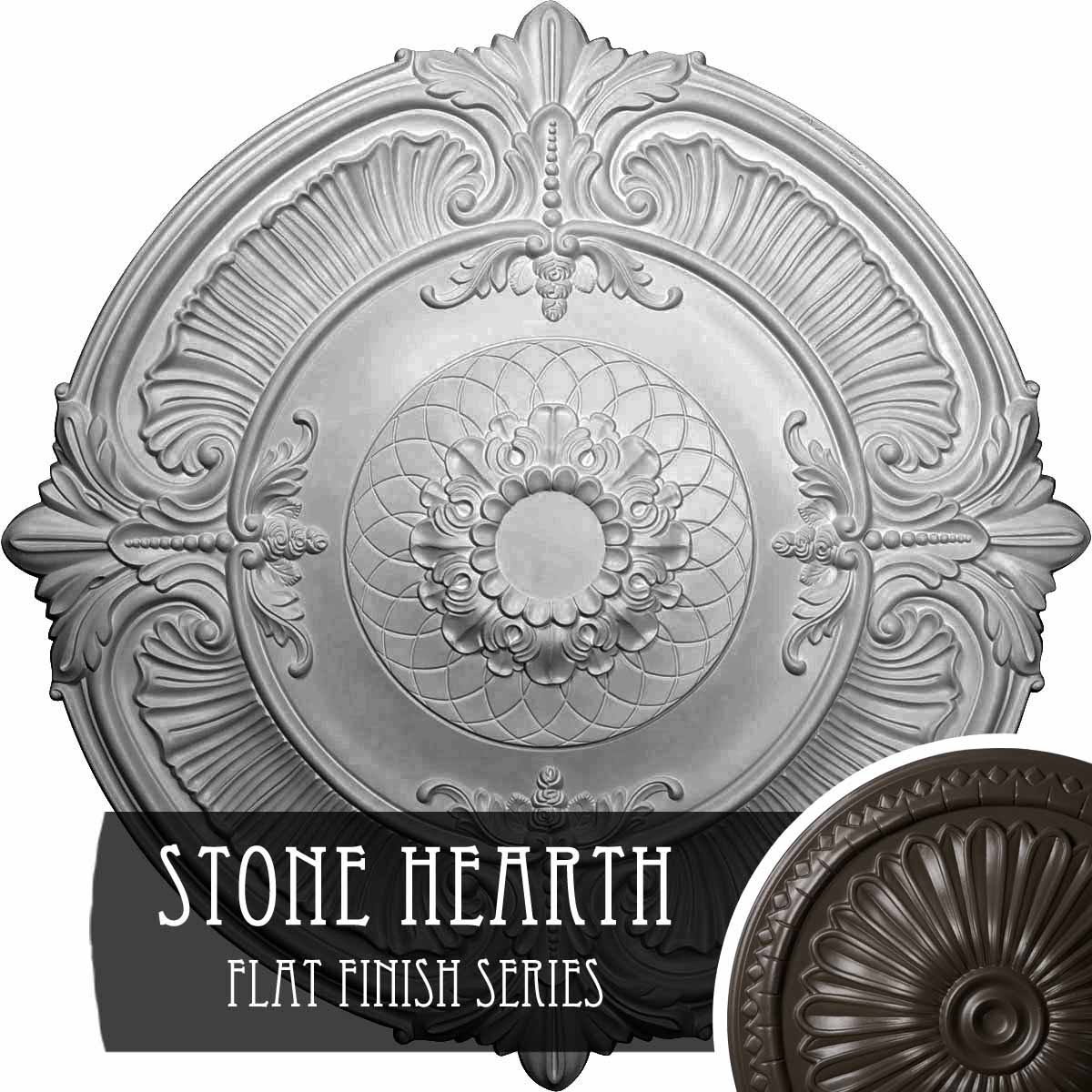 Hand-Painted Stone Hearth Ceiling Medallion A308
