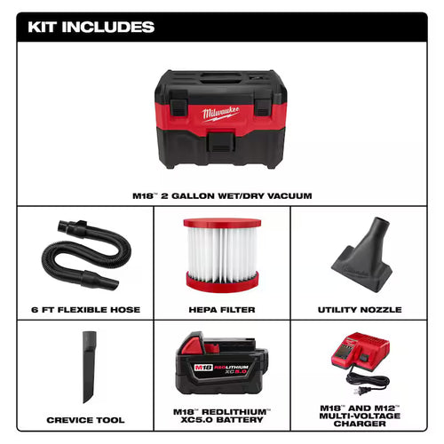 18-Volt Cordless Wet/Dry Vacuum with Starter Kit Q221415