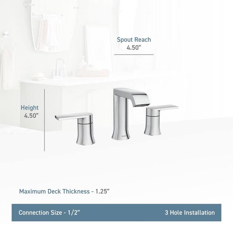 8 in. Widespread Double Handle Bathroom Faucet in Chrome 2-Pack J768194