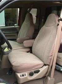 Tan Leatherette Front High Back Captain Chair Seat Covers M6267