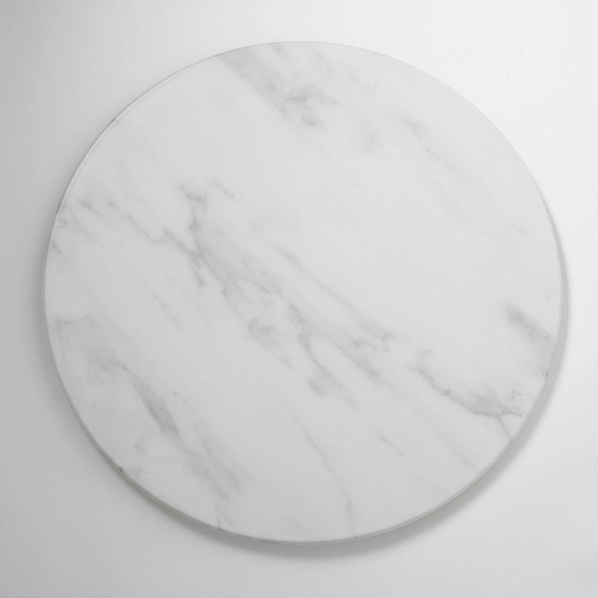 White Round Marble Melamine Serving Board G59609