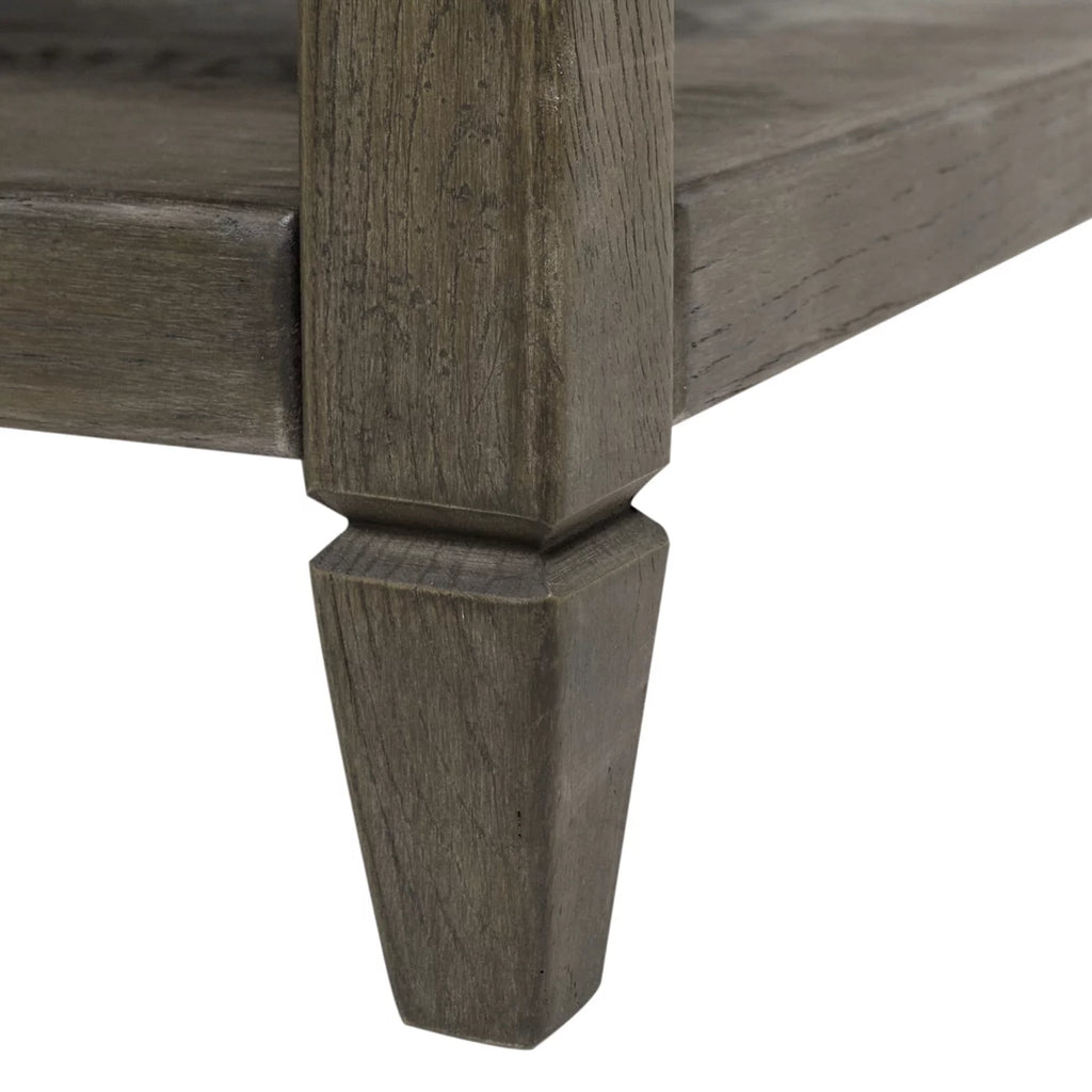 Heathered Grey Tufted Storage Ottoman U6207