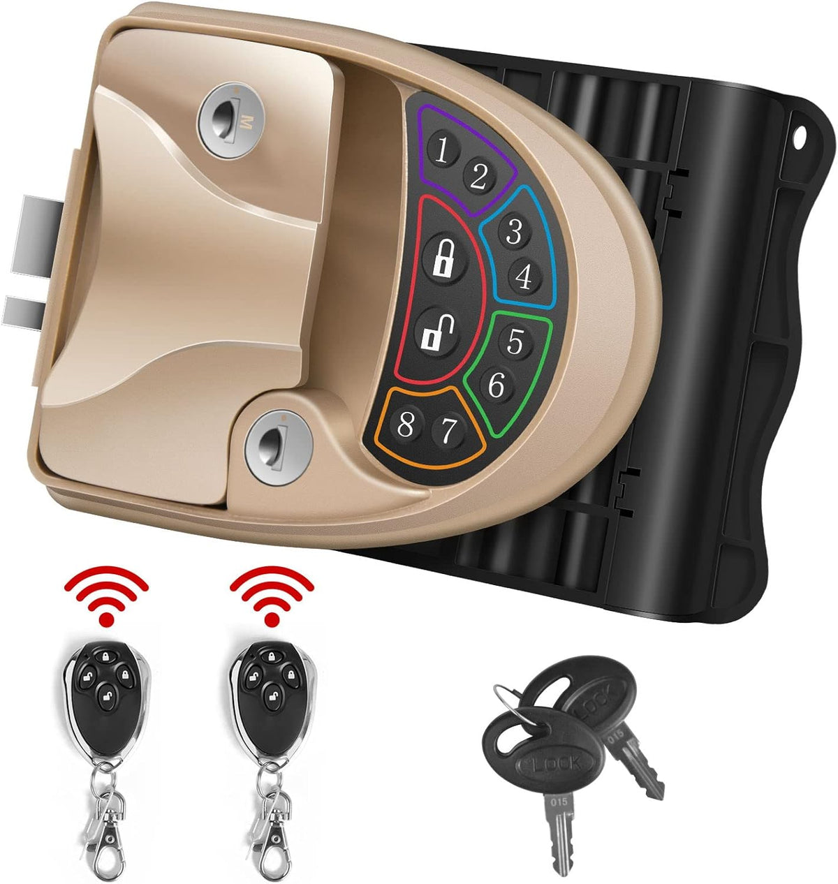 Waterproof RV Door Lock with Backlit Keypad J3766