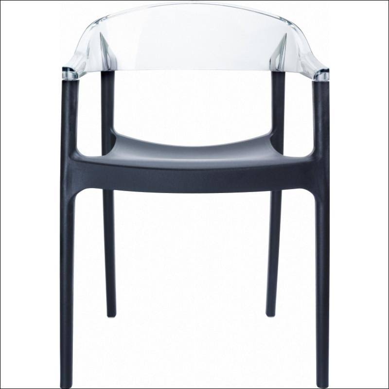 Black Transparent Dining Chair, Set of 4 J11502