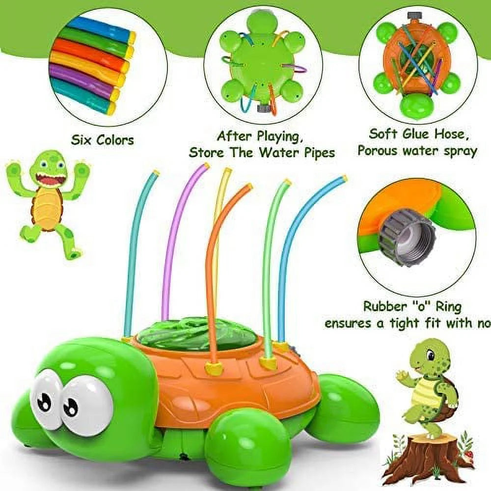 Spinning Turtle Sprinkler Toy for Garden Hose T210