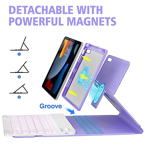 Rose Gold 360° Rotatable Bluetooth Keyboard Case for 10.2 inch iPad R676