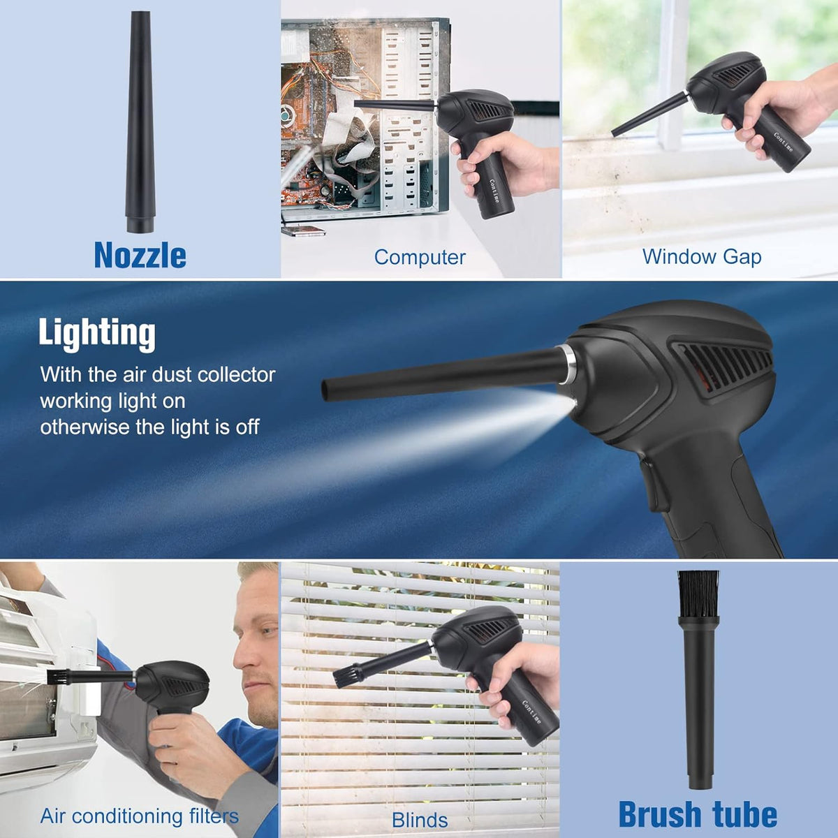 15000mAh Electric Air Duster with LED Light O54601
