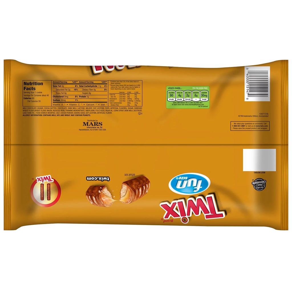 22.34 Oz Chocolate Cookie & Caramel Candy Bars K65649