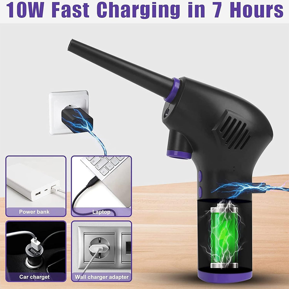 15000mAh Electric Air Duster with LED Light O54601
