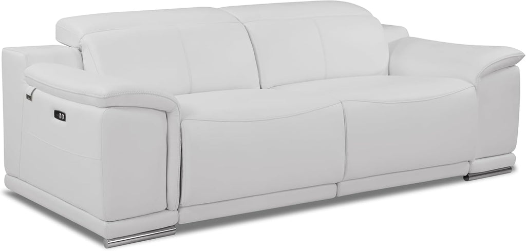 87 Inch Genuine Italian Leather Power Reclining Sofa W6184