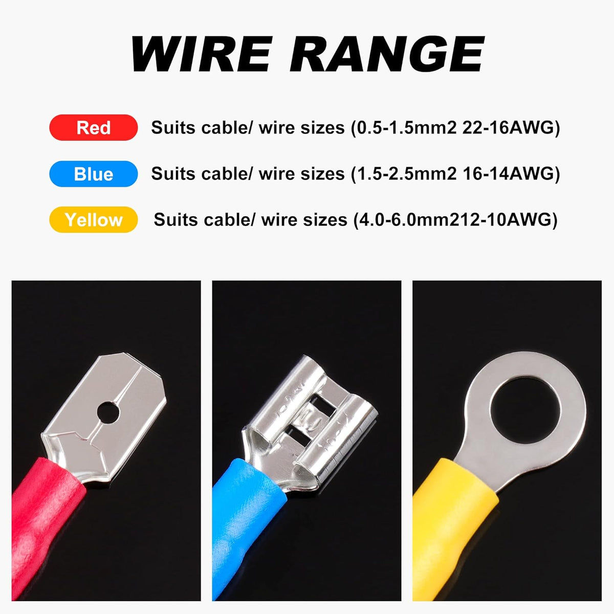 1280PCS Insulated Crimp Terminals Connector Set P108
