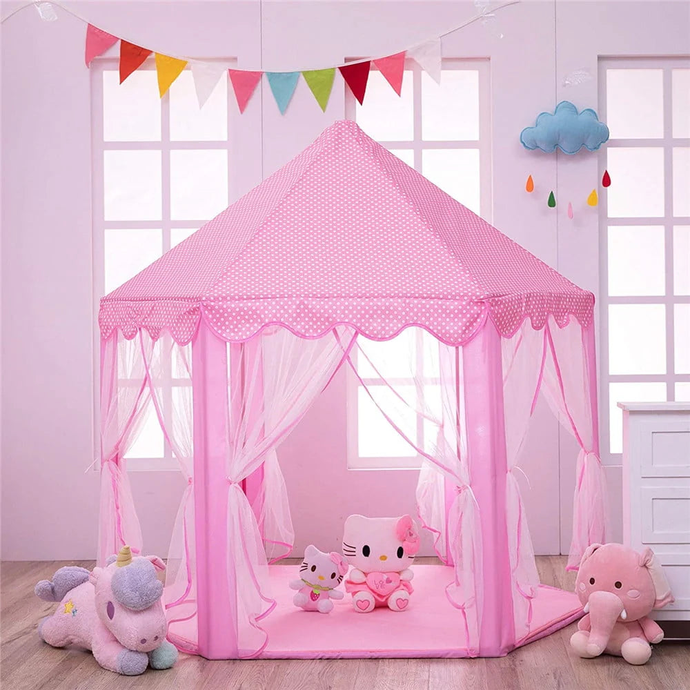 Hexagon Play Tent with Star Lights D239