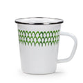 Green Enamelware Latte Mugs, Set of 4 W5683