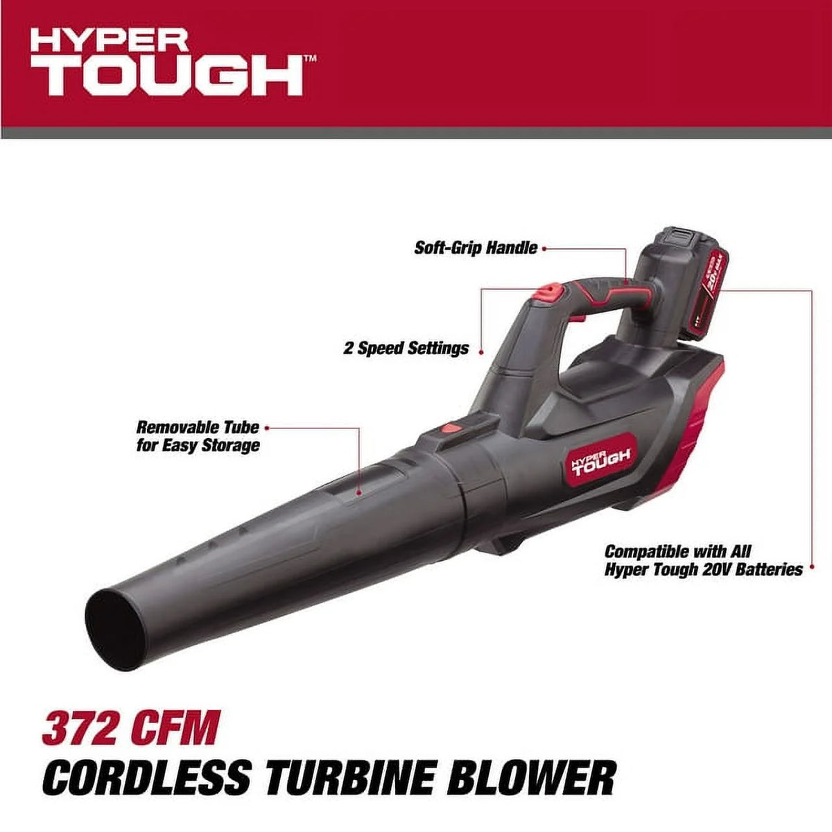 Cordless Handheld Blower 20V Max 90 MPH 372 CFM D450
