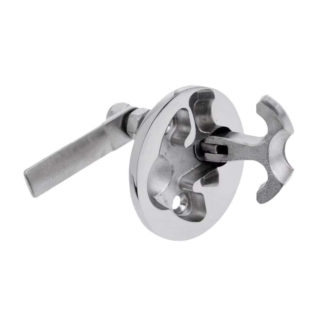 316 Stainless Steel Round Boat Pull, 2 inch 50mm Flush Pull T-Handle Latches R83507