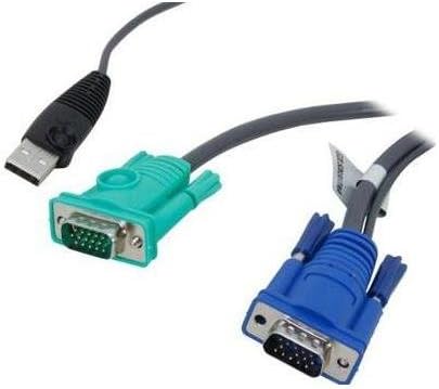 Bonded KVM Cable USB VGA 10 Feet Pack of 2 A968