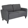 Dark Gray Fabric Loveseat Couch I614547