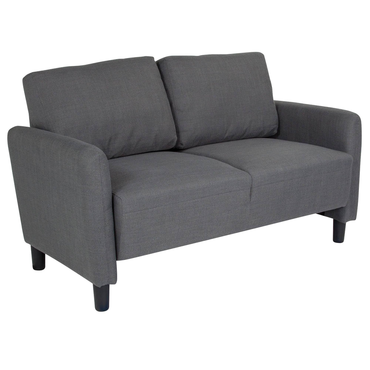 Dark Gray Fabric Loveseat Couch I614547