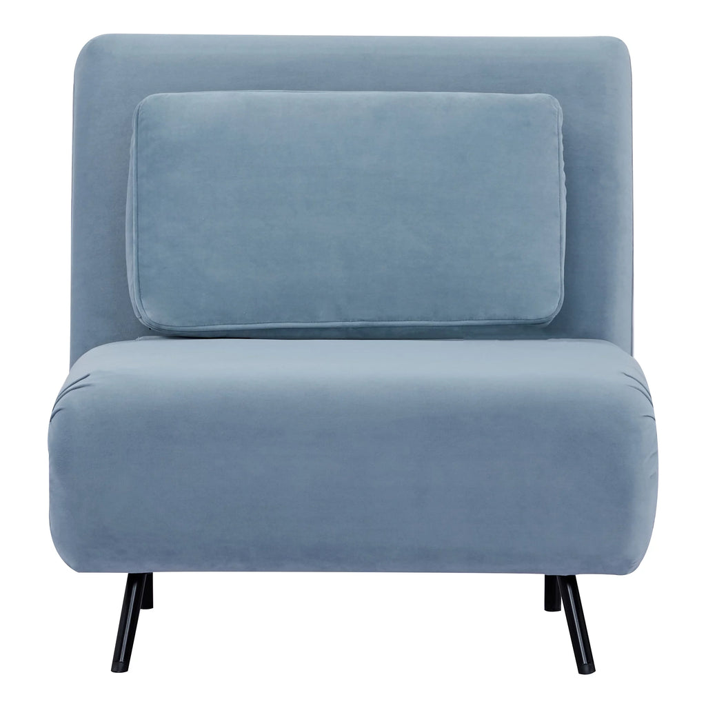 Velvet Blue Convertible Futon Chair X649682