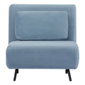 Velvet Blue Convertible Futon Chair X649682