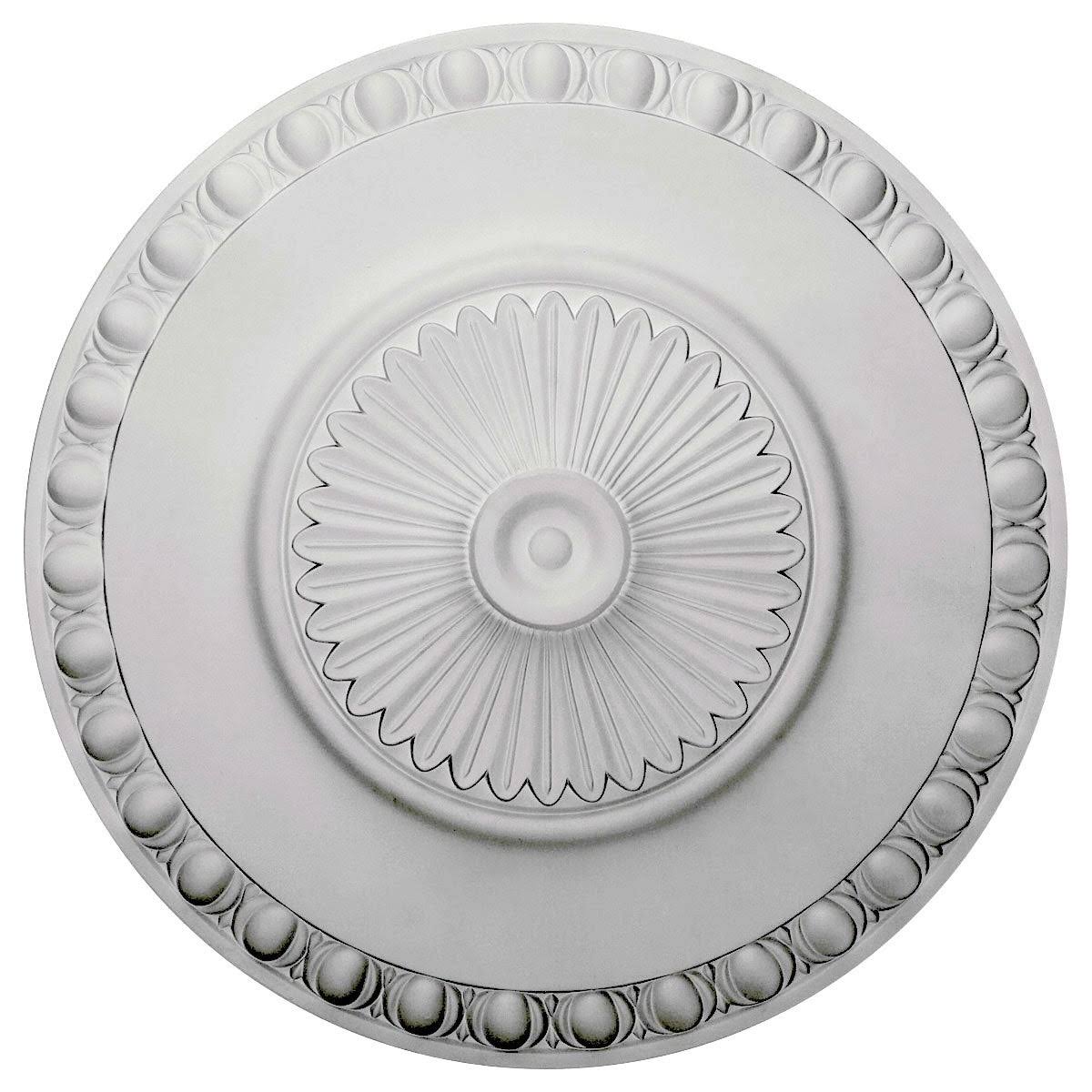 23 1/2x22OD x 3 1/4x22P Ceiling Medallion, Hand-Painted Black Pearl Q119028