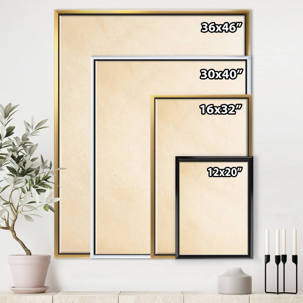 White Framed Canvas W41933