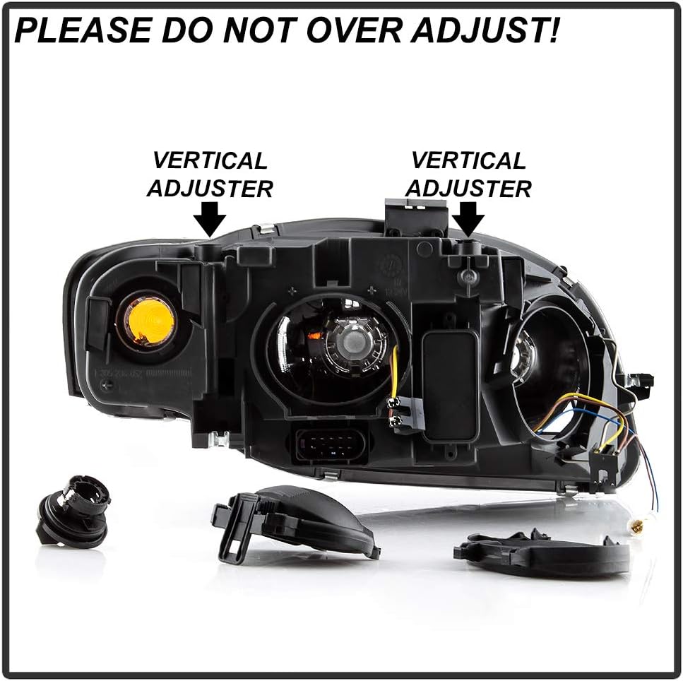 Black OE Style Headlights Headlamps Assembly Pair X258673