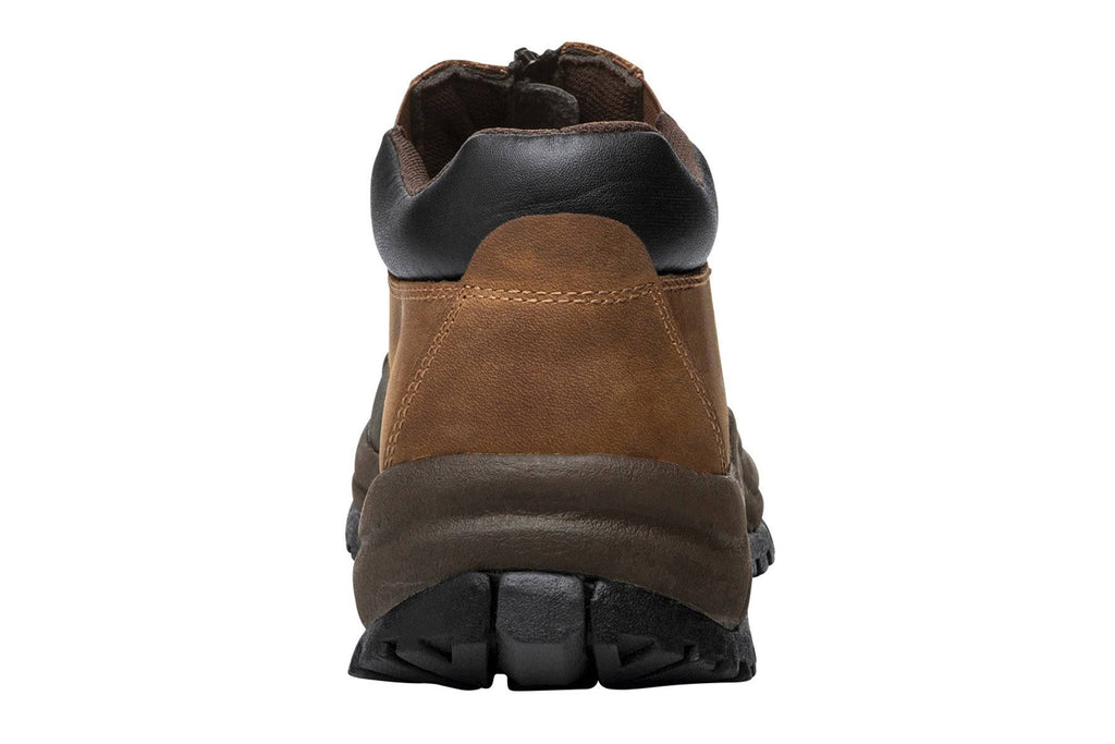 Brown Ankle Zip Boots Q377