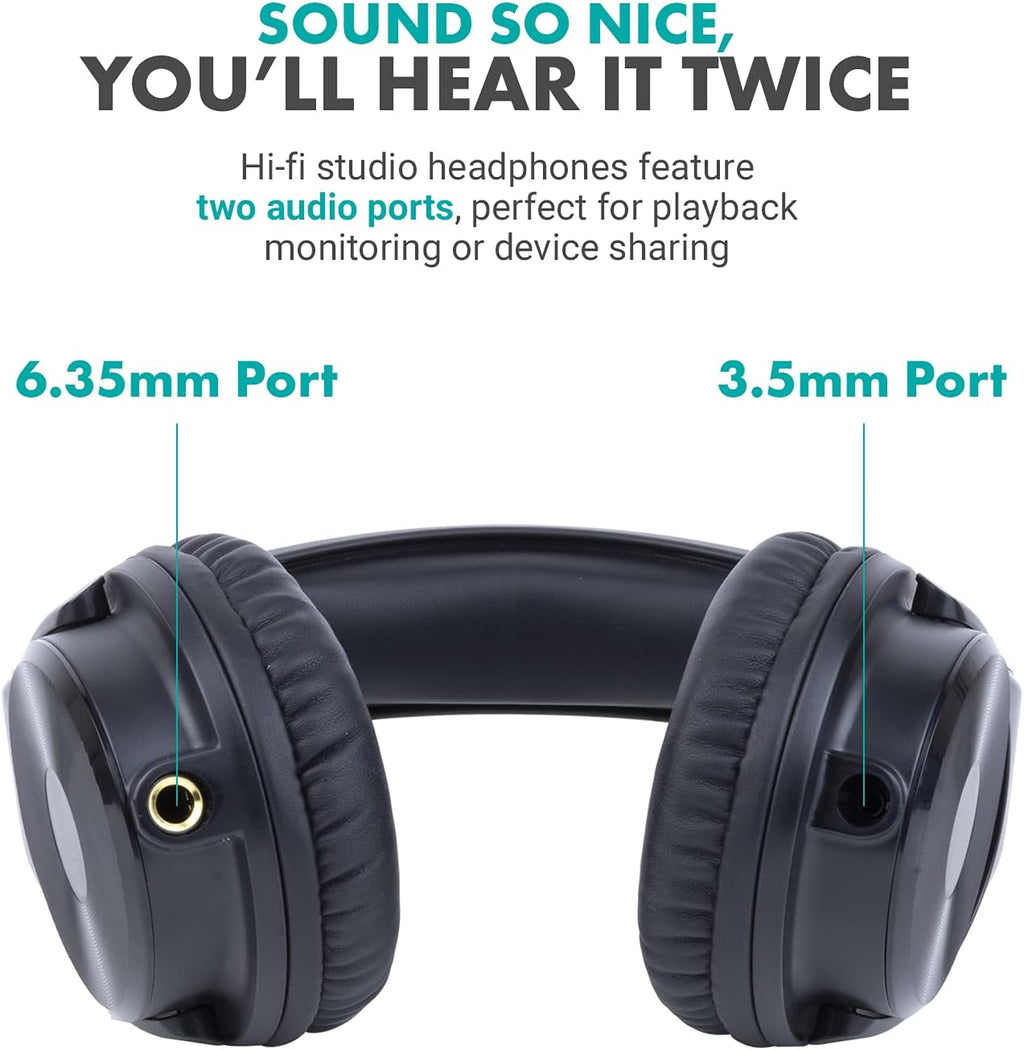 Studio Headphones with Microphone, Pop Filter, and Mic Stand P5001