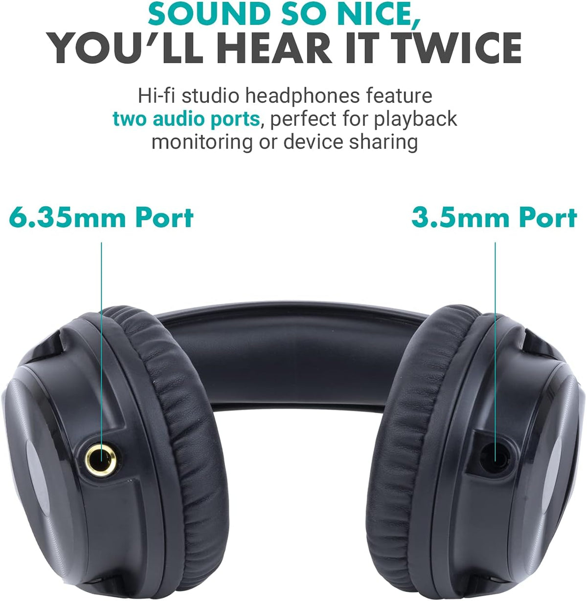 Studio Headphones with Microphone, Pop Filter, and Mic Stand P5001